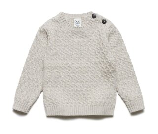 Pullover Stukturstrick Oyster Grey