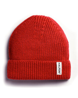 Strick-Beanie Merino Rot