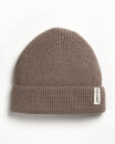 Strick-Beanie Merino Nuss