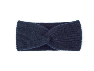 Strick Stirnband Cashmere Marine