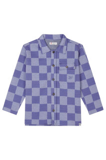 Boys Shirt Lynnwood Long Sleeve Check Pattern Medium Blue