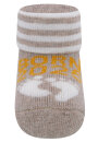 Babysocken "Born in 2025" Dkl. Beige Mel.